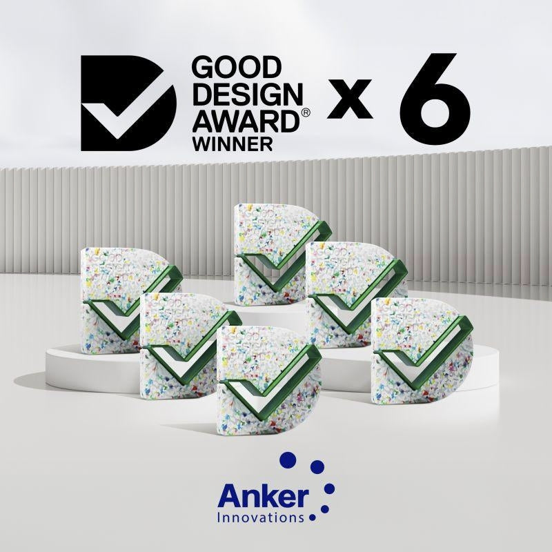 Anker has been recognised with SIX Good Design Australia Awards