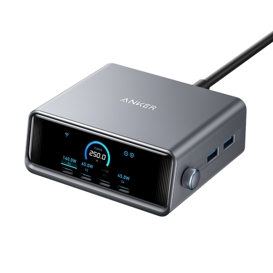 Anker Prime Charger (250W, 6 Ports, Control Dial)