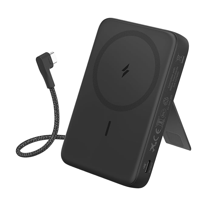 Anker Zolo Magnetic Power Bank (10K,30W,Built-in USB-C Cable)