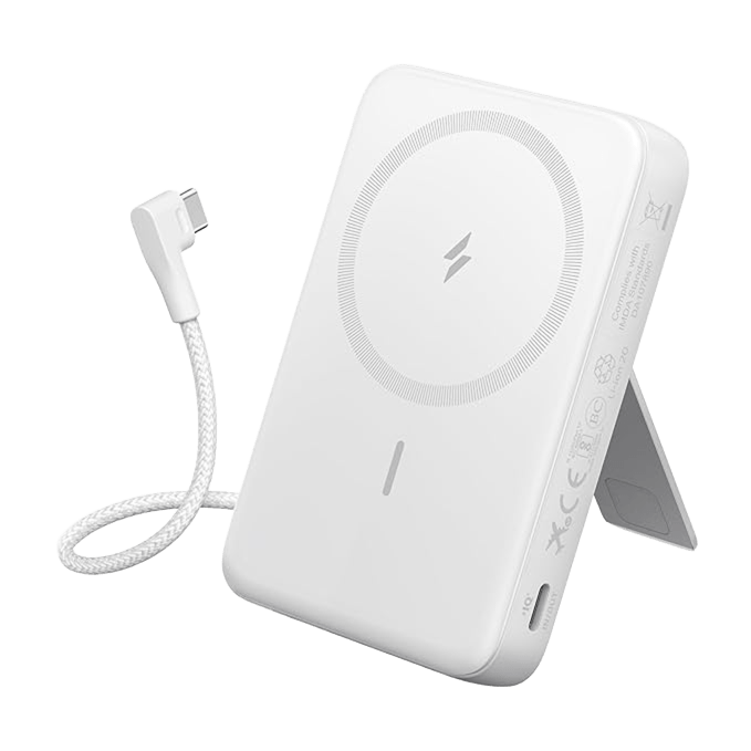 Anker Zolo Magnetic Power Bank (10K,30W,Built-in USB-C Cable)