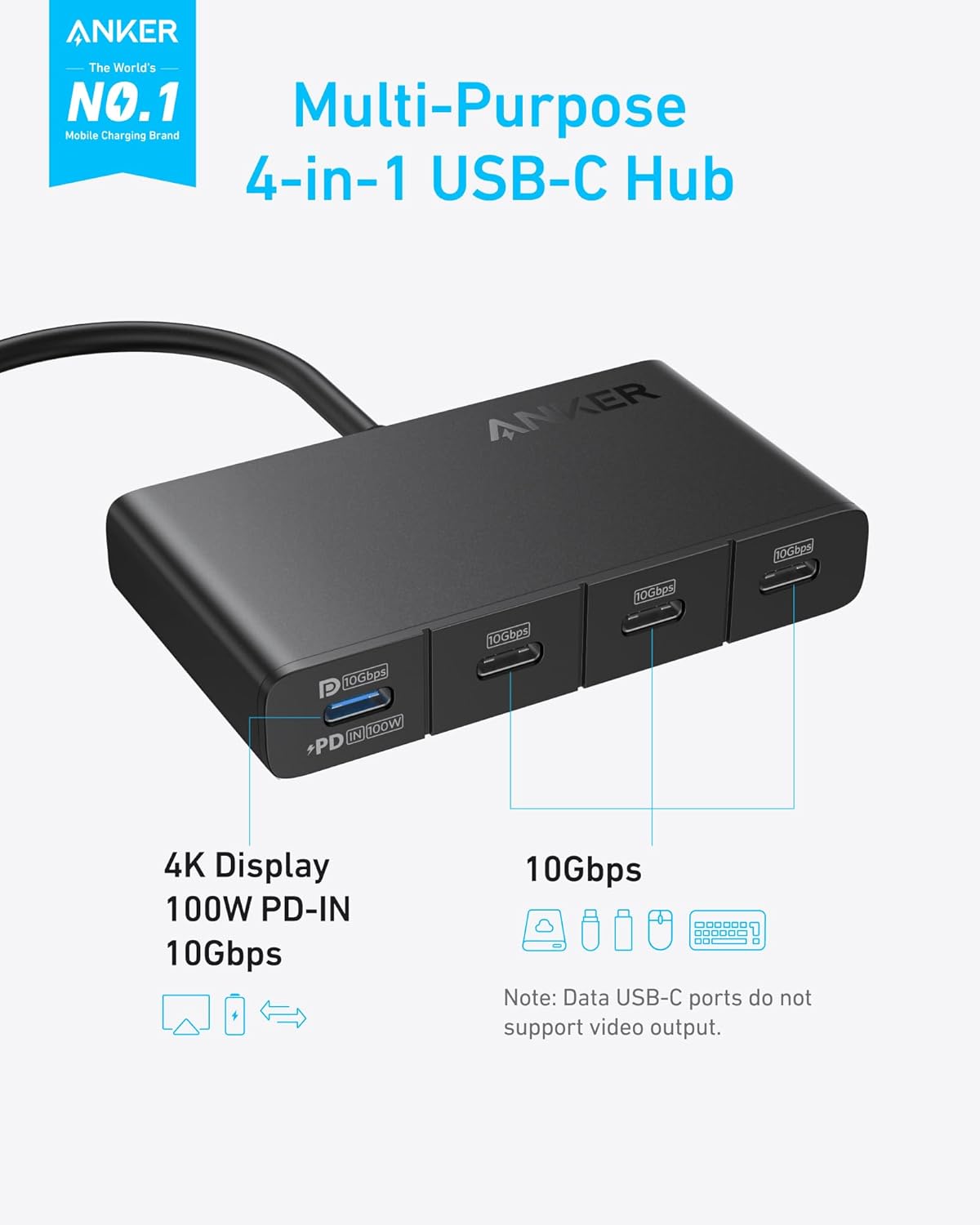 Anker 4K USB-C Display Hub (4-in-1)