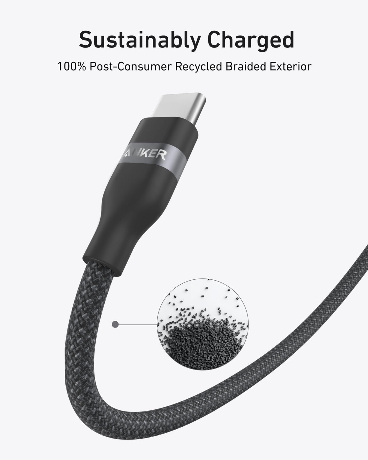 Anker USB-C to USB-C Cable (91 cm, 240W, Upcycled-Braided)