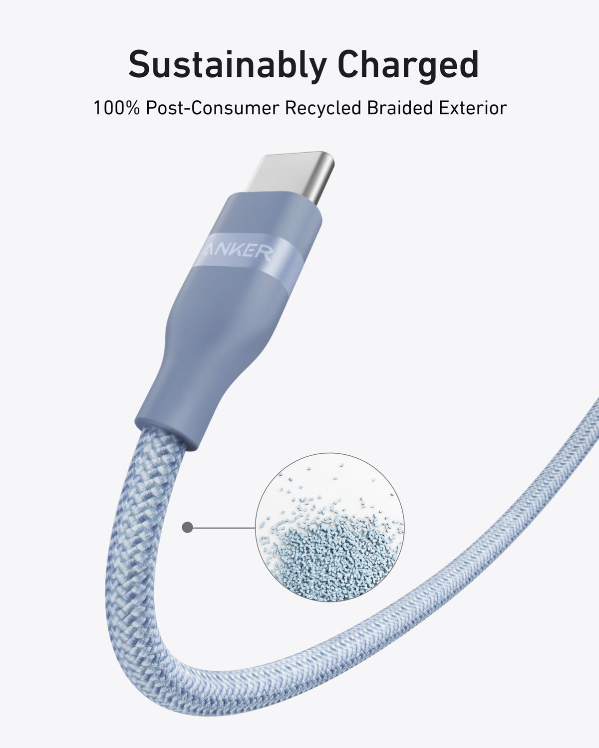 Anker USB-C to USB-C Cable (91 cm, 240W, Upcycled-Braided)