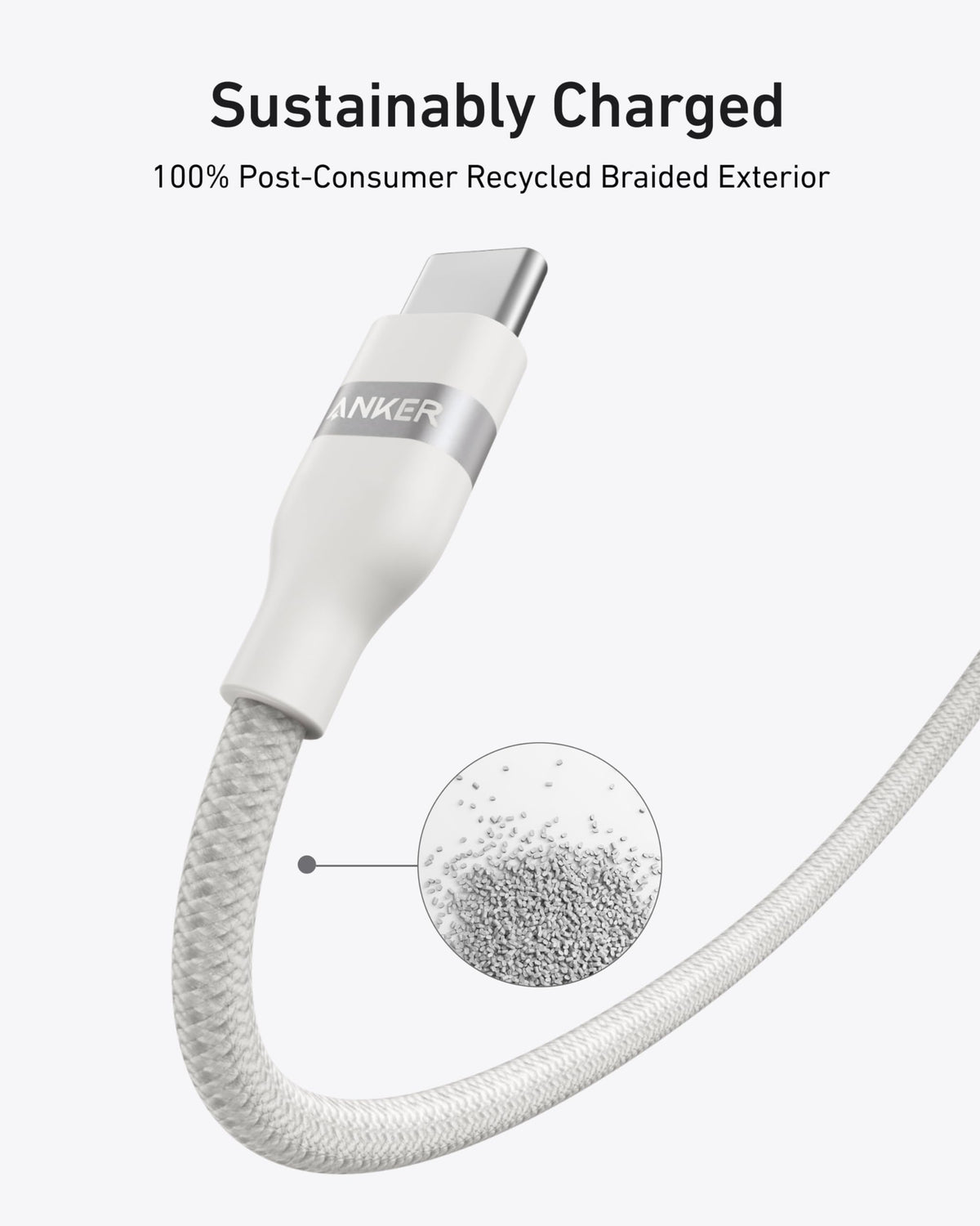 Anker USB-C to USB-C Cable (91 cm, 240W, Upcycled-Braided)