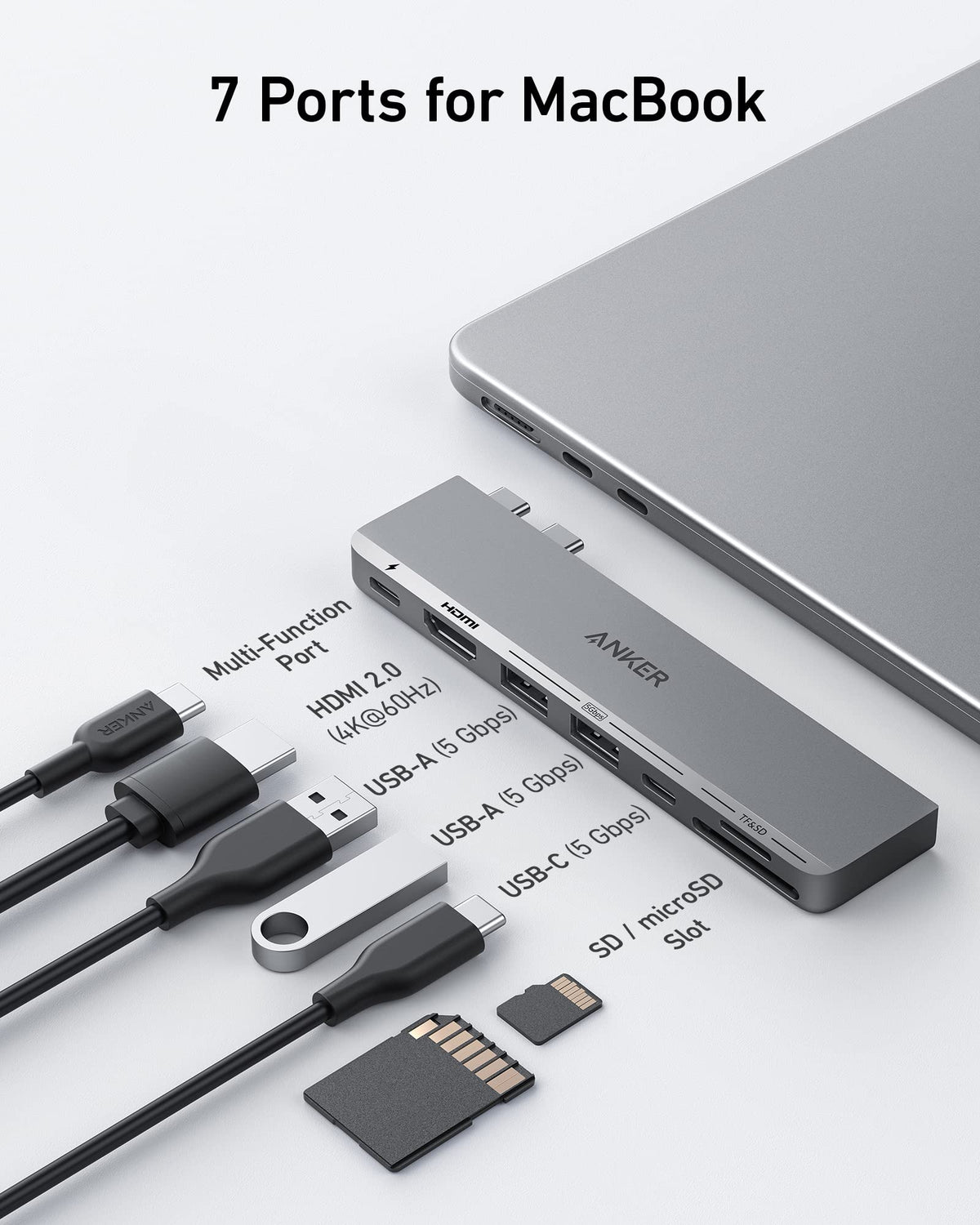 Anker &lt;b&gt;547&lt;/b&gt; USB-C Hub (7-in-2, for MacBook)