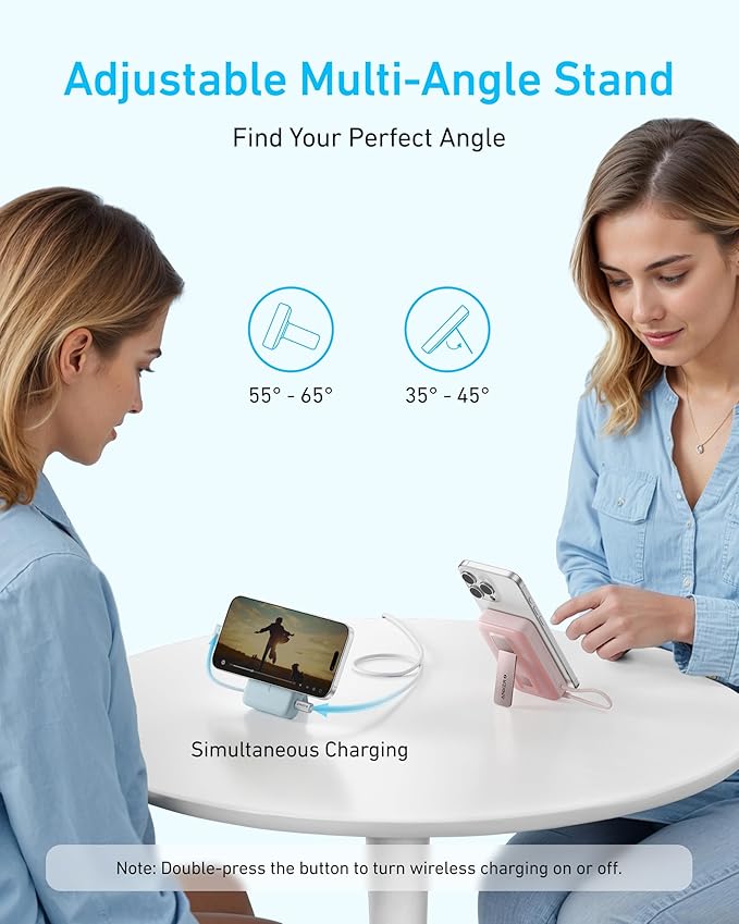 Anker Zolo Magnetic Power Bank (10K,30W,Built-in USB-C Cable)
