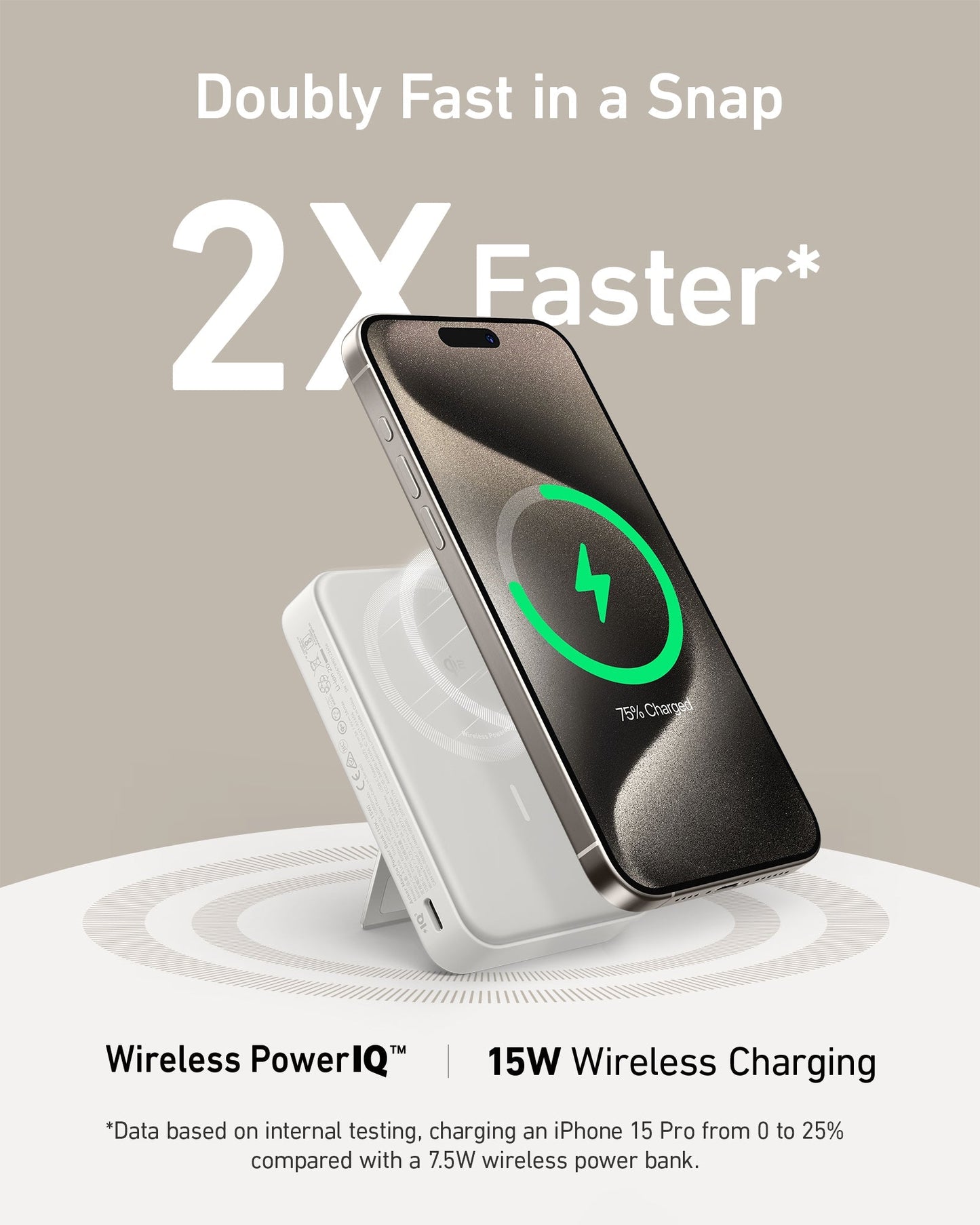 Anker MagGo Power Bank (10K, Built-in Stand & Smart Display)