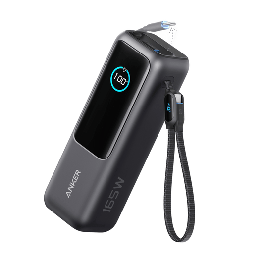 Anker Laptop Power Bank (25K, 165W, Built-In Retractable Cable)