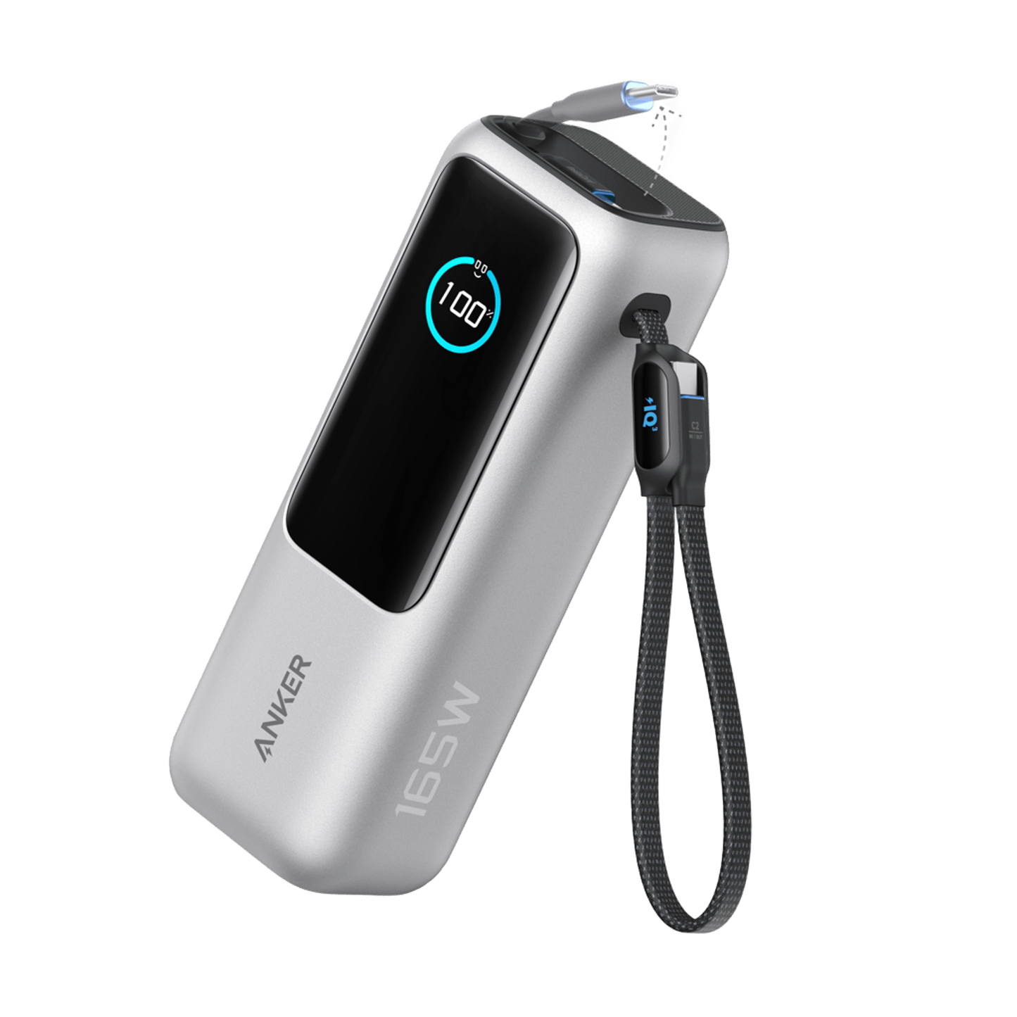 Anker Laptop Power Bank (25K, 165W, Built-In Retractable Cable)