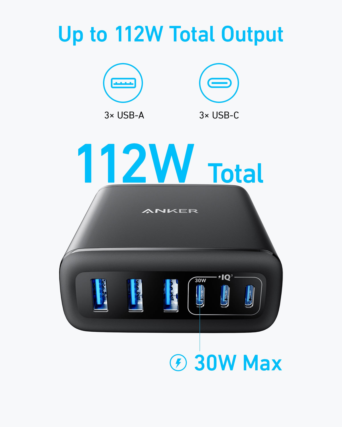 Anker Charger (112W, 6 Ports)