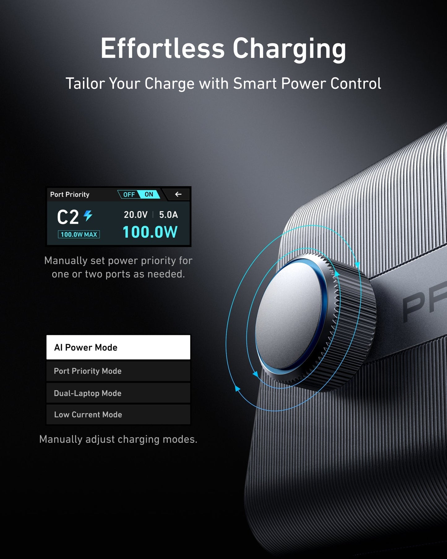 Anker Prime Charger (250W, 6 Ports, Control Dial)