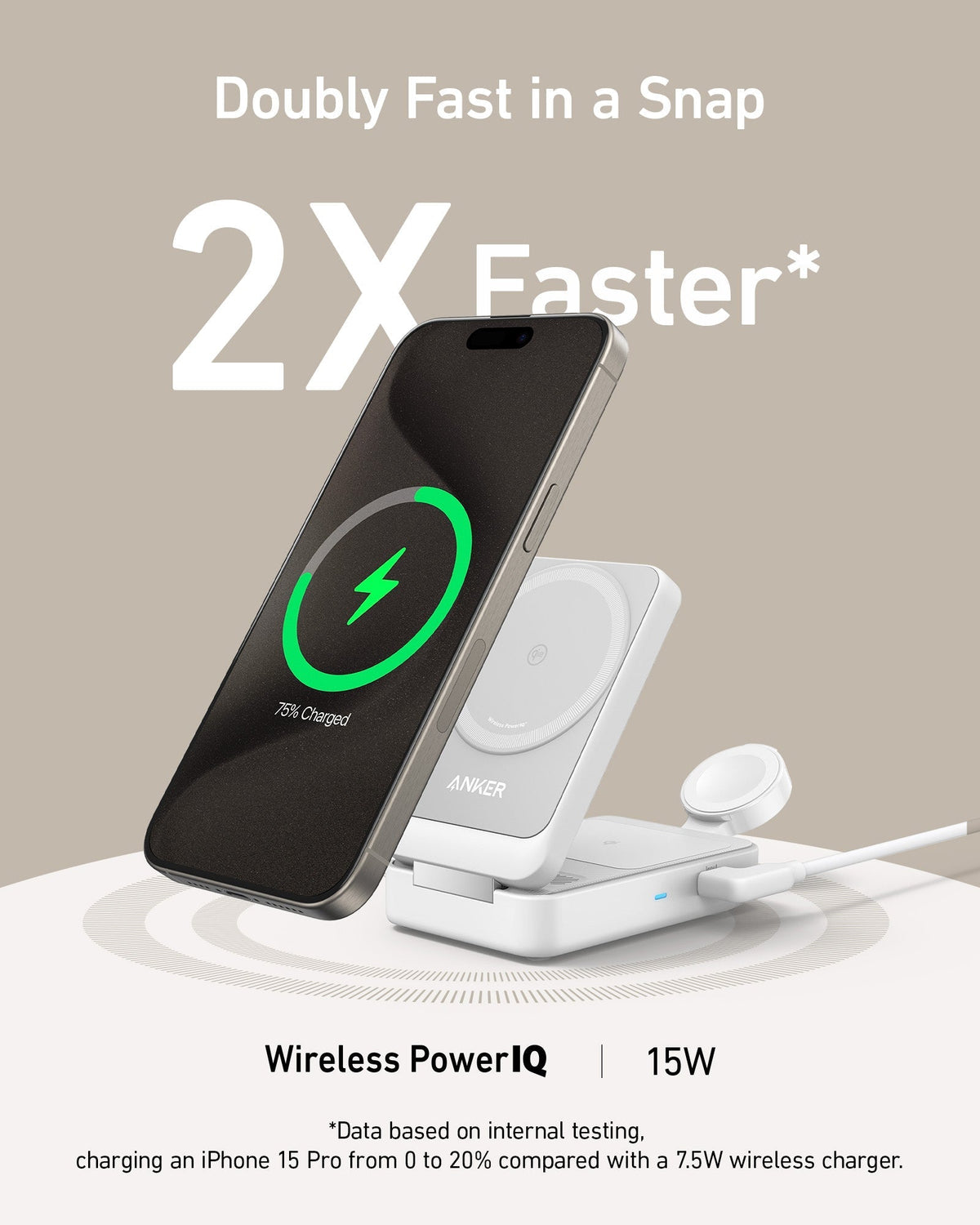 Anker MagGo Wireless Charging Station (Foldable 3-in-1) ,Anker MagGo Power Bank (10K),Anker 735 Charger (GaNPrime 65W) and Anker 643 USB-C to USB-C Cable (Flow, Silicone)