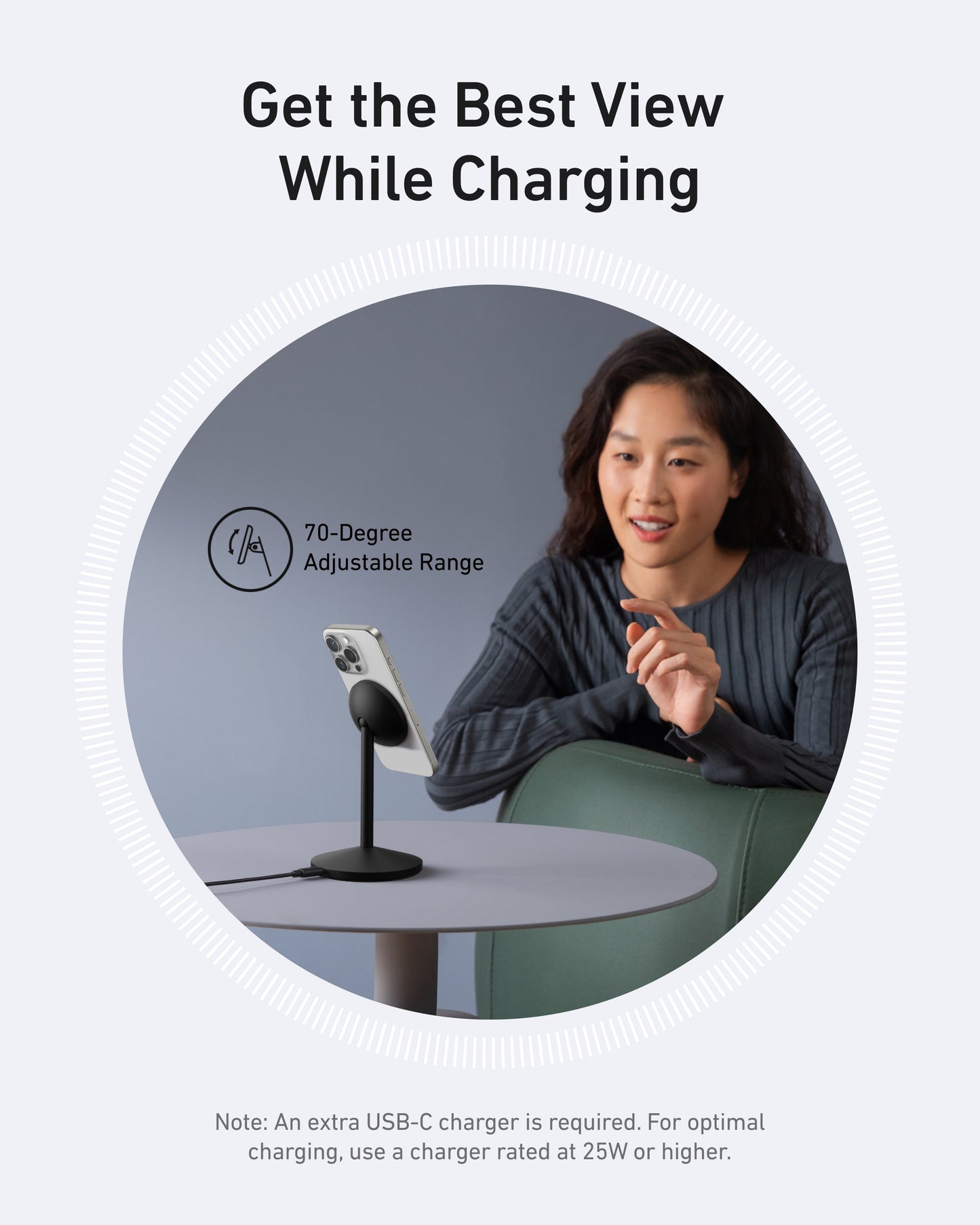 Anker MagGo Wireless Charger (15W, 360° Rotation)