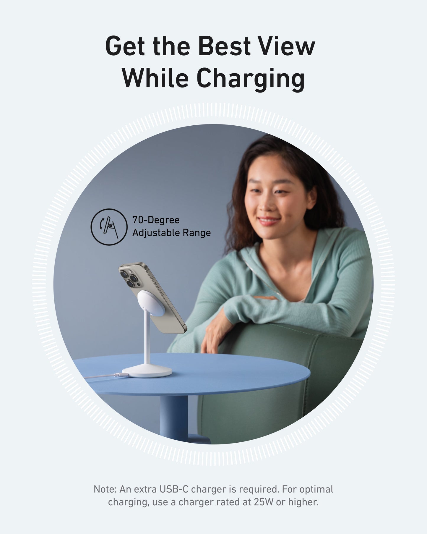 Anker MagGo Wireless Charger (15W, 360° Rotation)