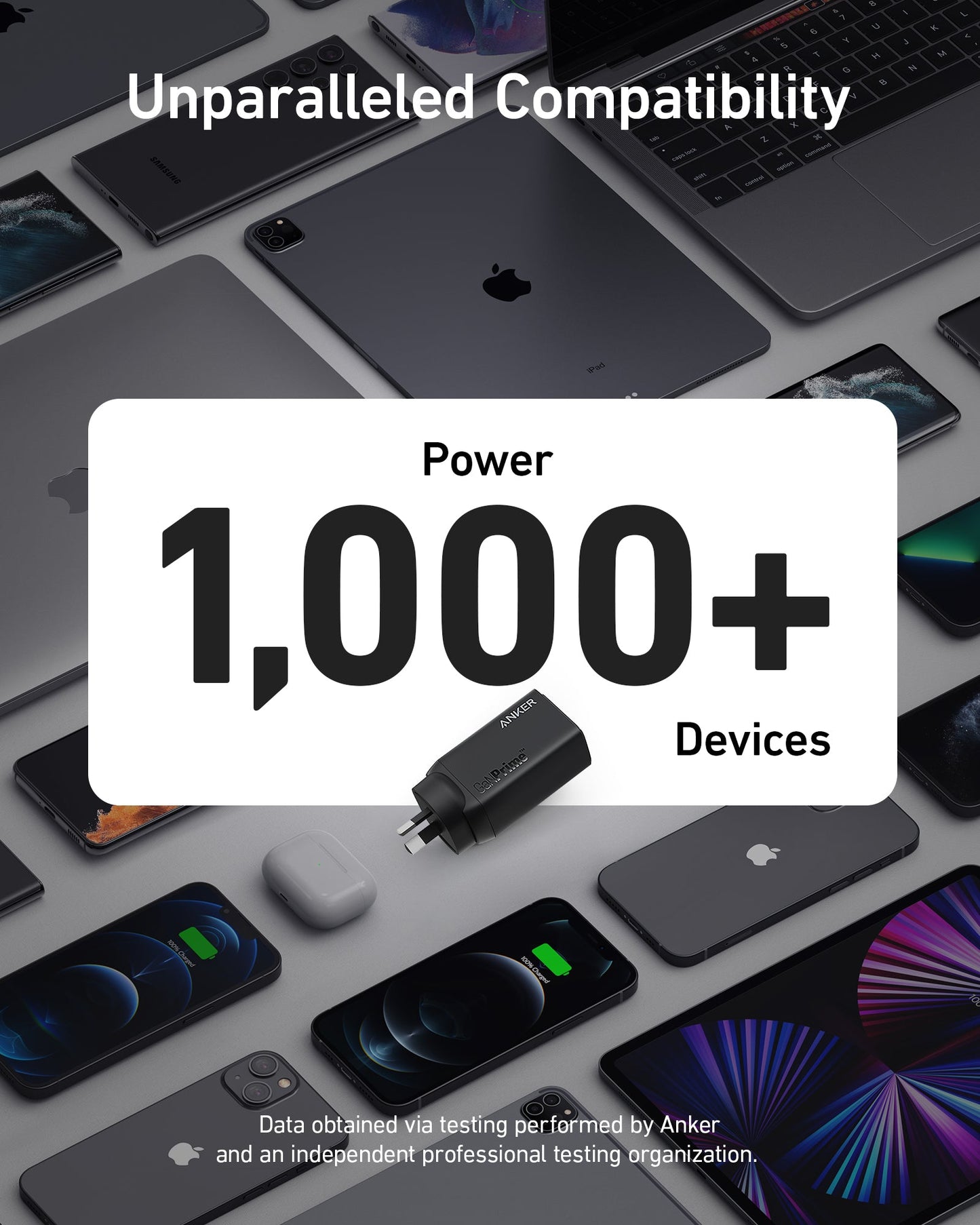 Anker <b>735</b> Charger (GaNPrime 65W) and 6ft Anker 765 USB-C to USB-C Cable (140W Nylon)