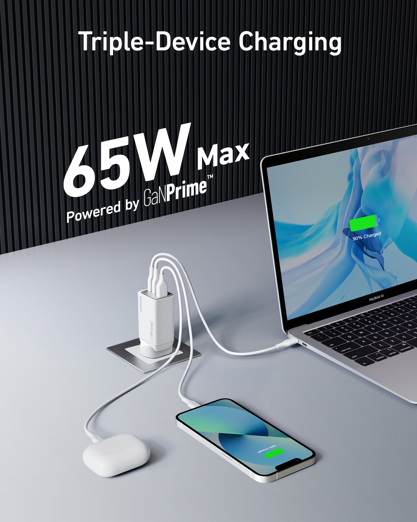 2 × Anker <b>735</b> Charger (GaNPrime 65W)