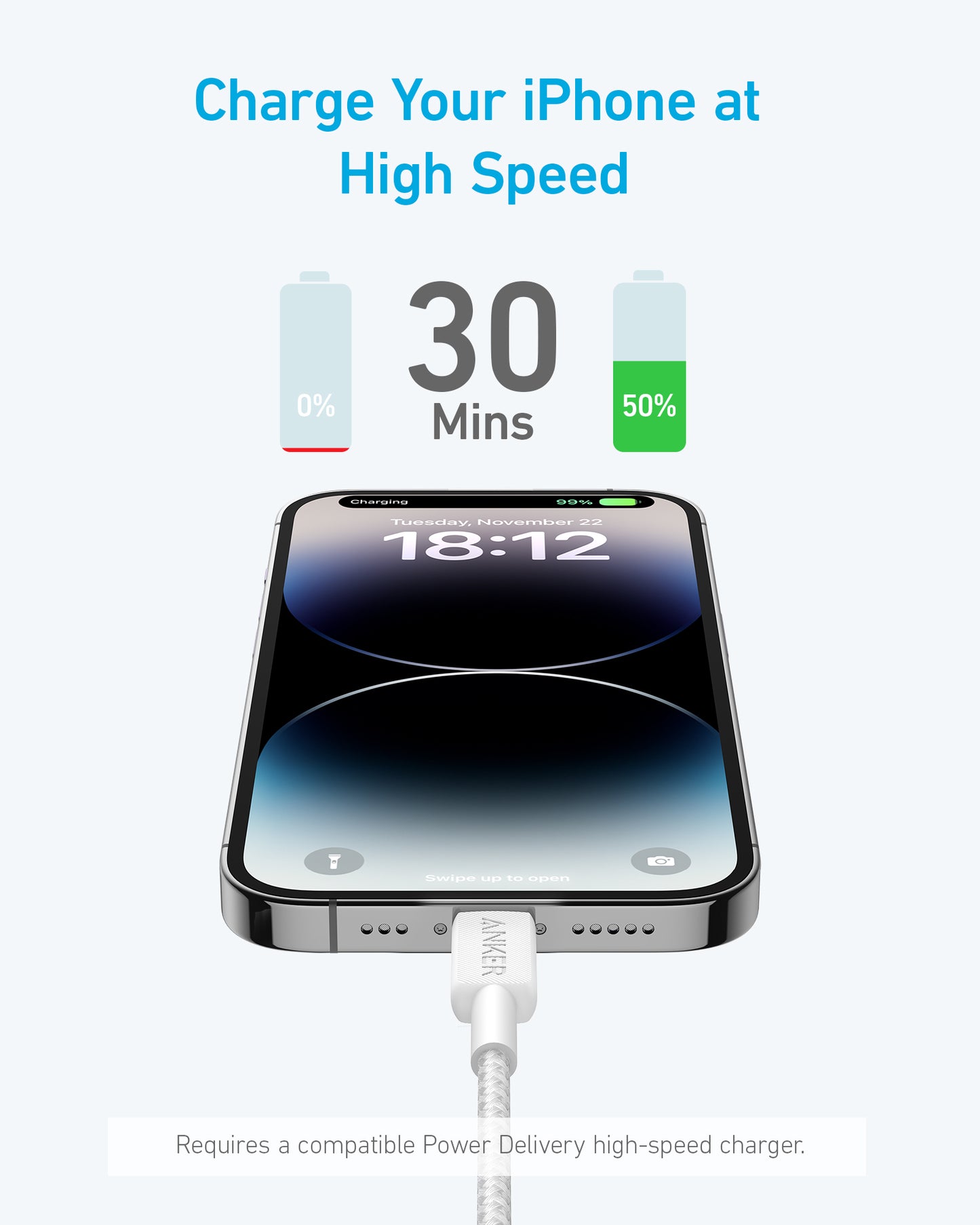 Anker <b>322</b> USB-C to Lightning Cable