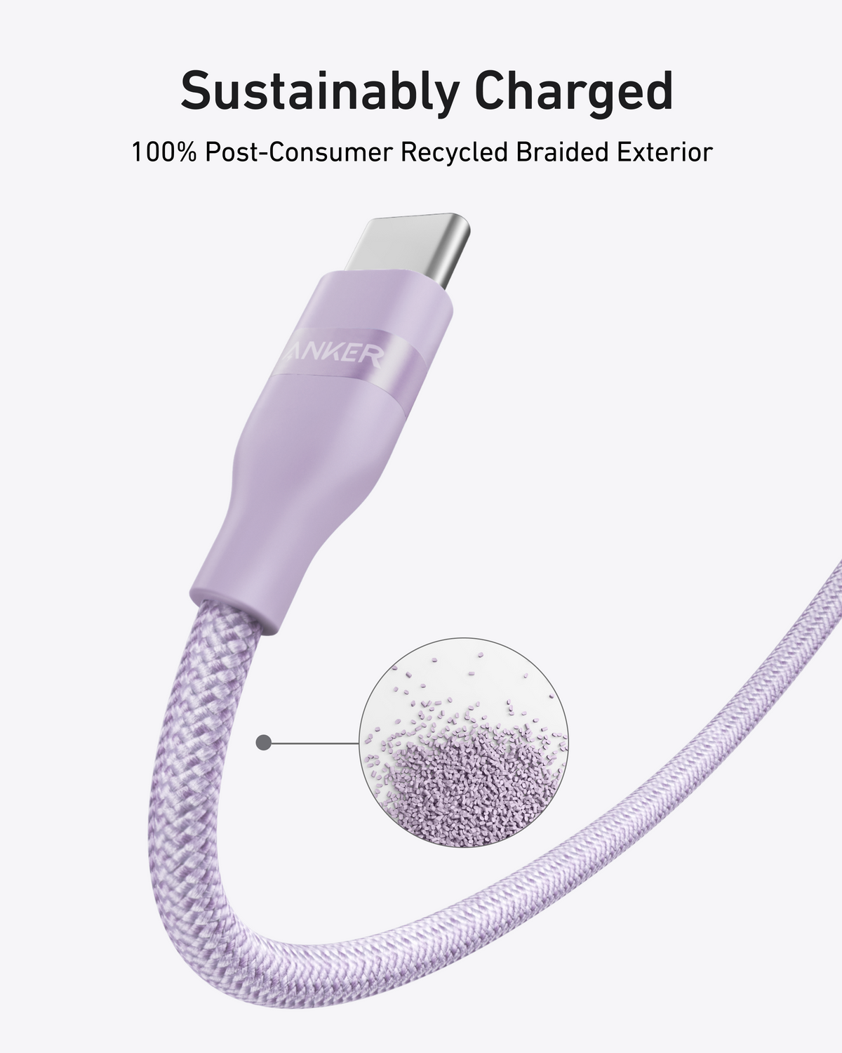 Anker USB-C to USB-C Cable (91 cm, 240W, Upcycled-Braided)