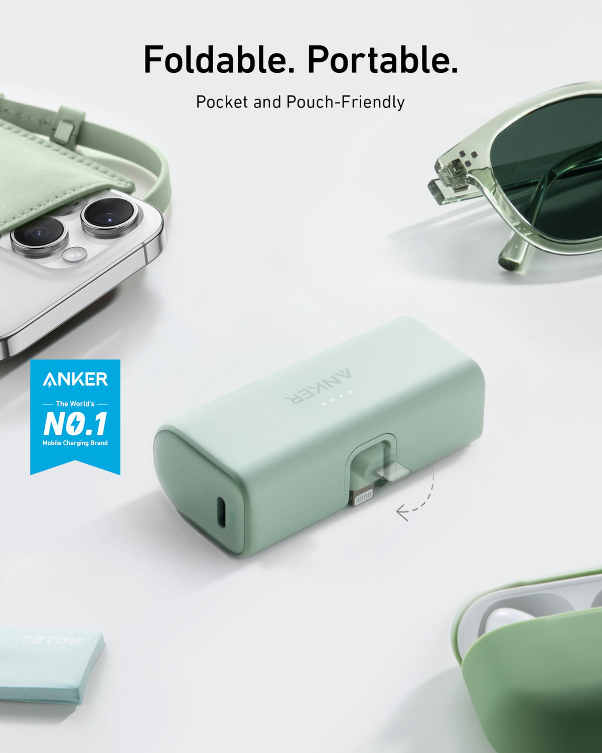 Anker Nano Power Bank (12W, Built-In Lightning Connector)