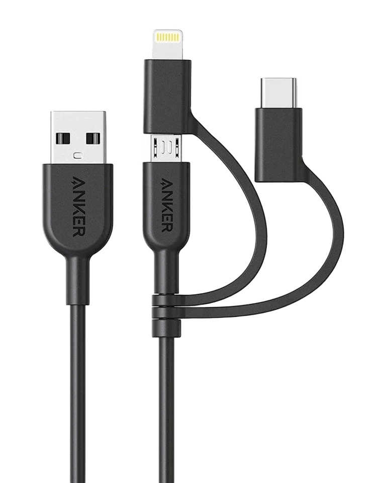 Anker 321 USB-A to Lightning Cable (0.9m, 3-in-1)