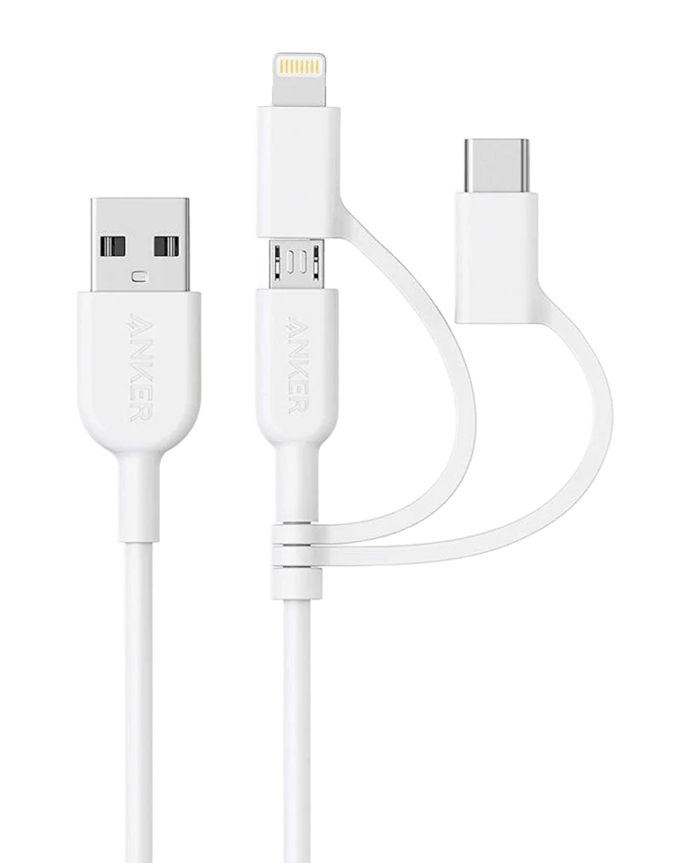 Anker 321 USB-A to Lightning Cable (0.9m, 3-in-1)