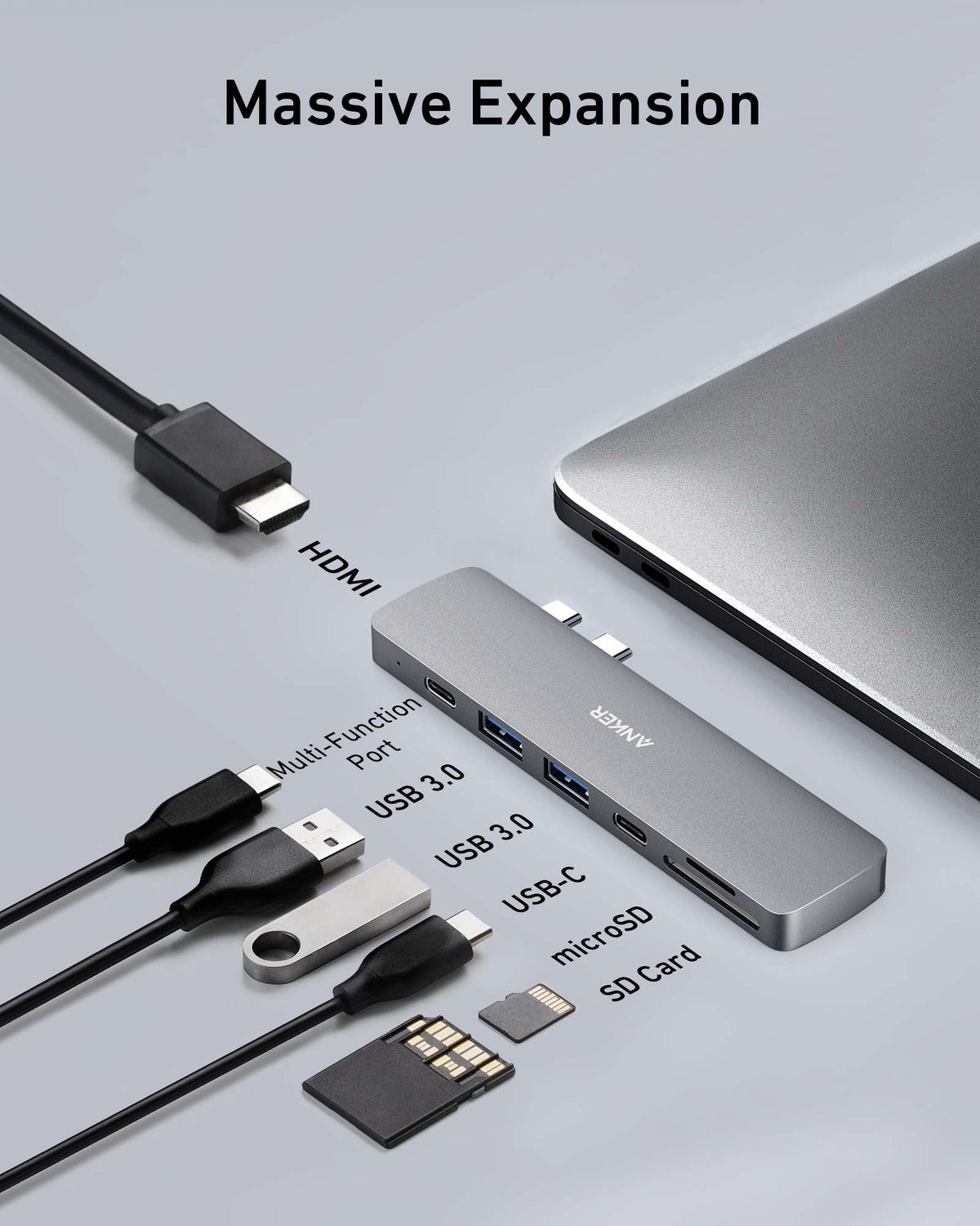 Anker &lt;b&gt;547&lt;/b&gt; USB-C Hub (7-in-2, for MacBook)