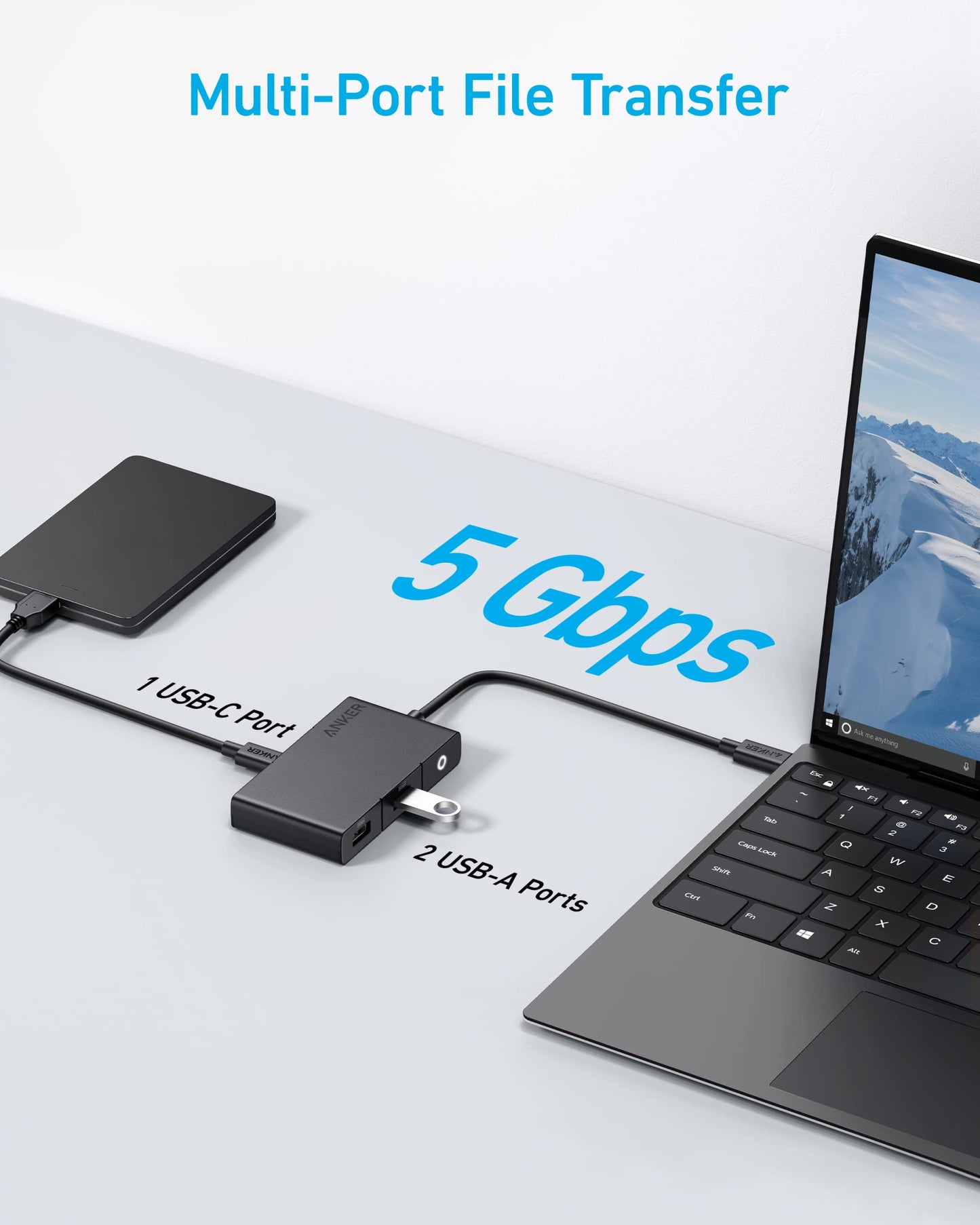 Anker <b>332</b> USB-C Hub (5-in-1, 4K HDMI)