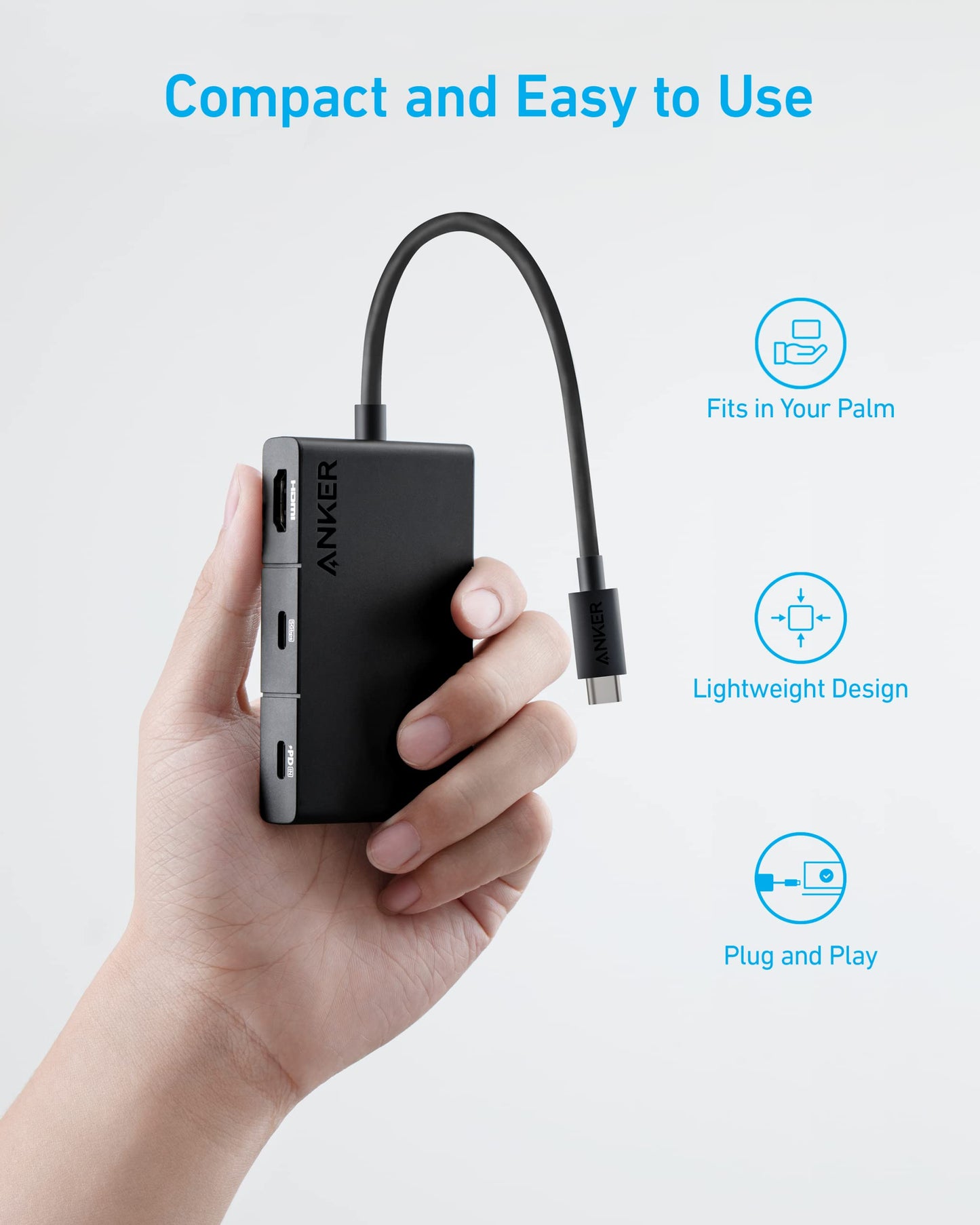 Anker <b>332</b> USB-C Hub (5-in-1, 4K HDMI)