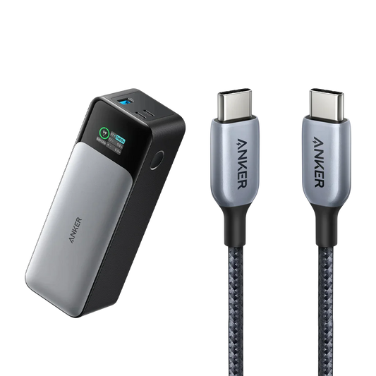 Anker <b>737</b> Power Bank (PowerCore 24K) and 6ft Anker 765 USB-C to USB-C Cable (140W Nylon)