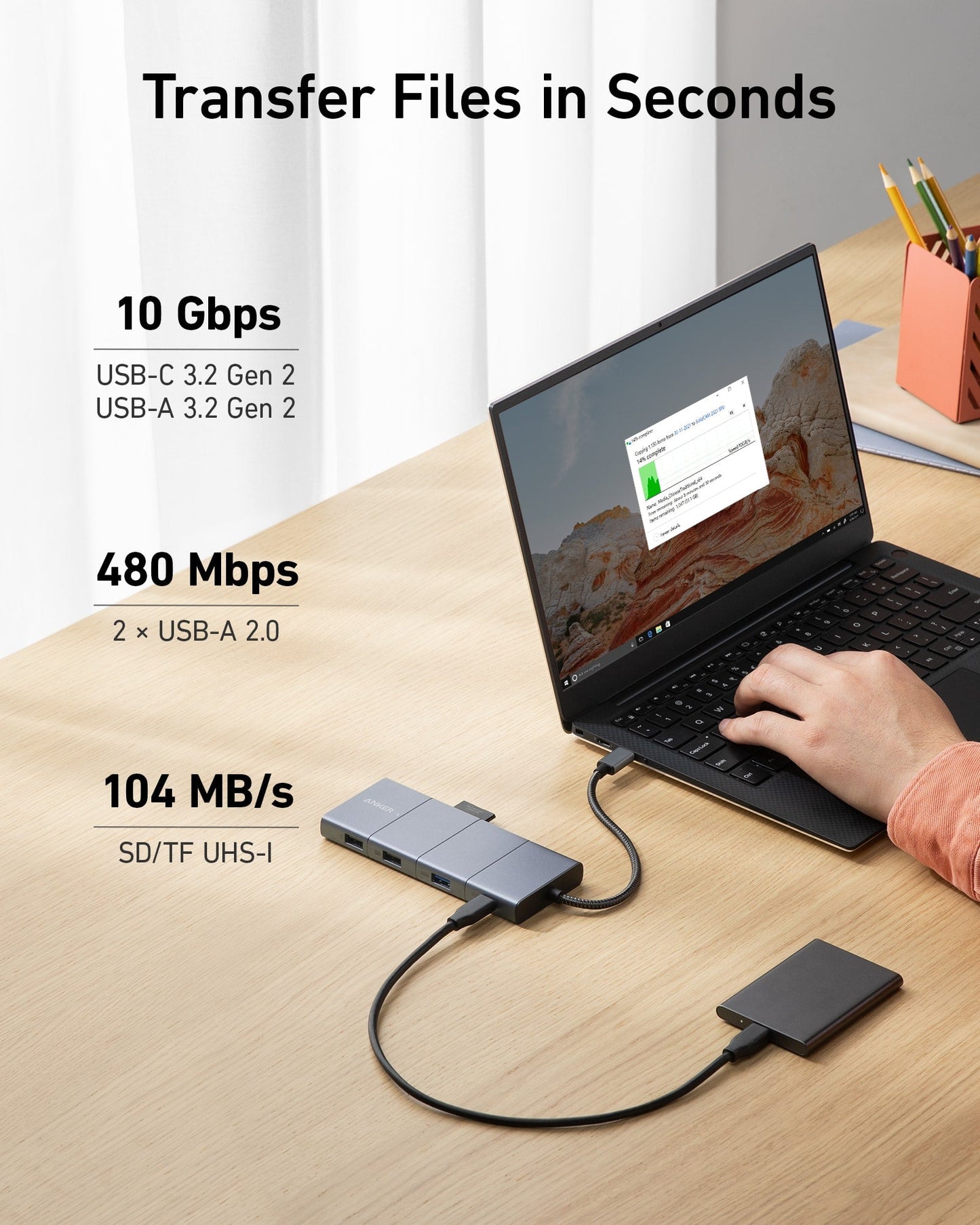 Anker 565 USB C Hub (11-in-1, Dual 2K, 100W)