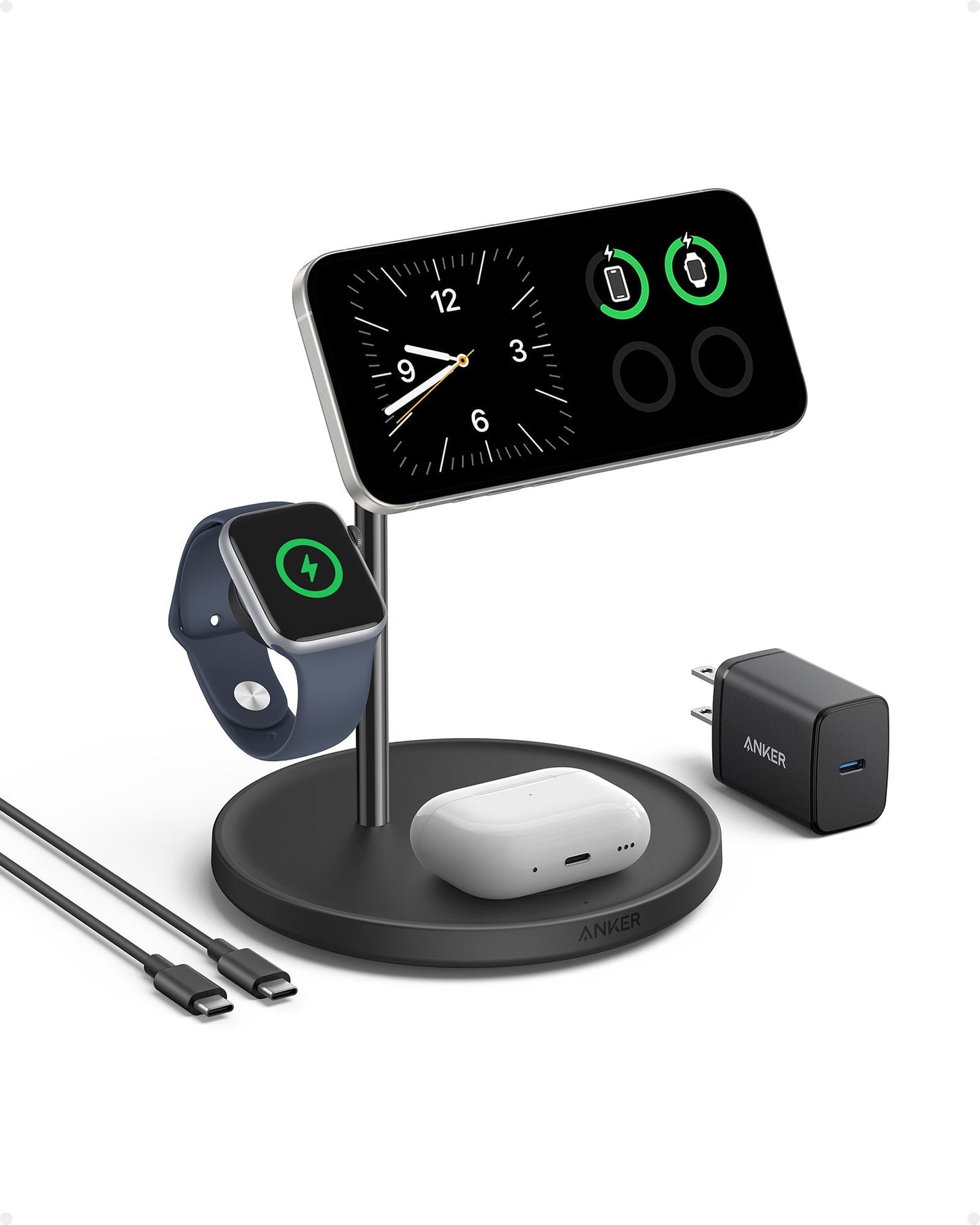 Anker MagGo Wireless Charging Station (3-in-1 Stand, MagSafe)