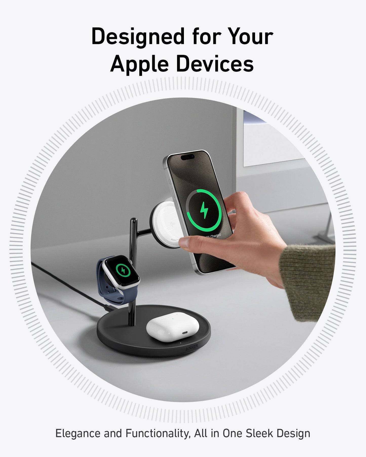 Anker MagGo Wireless Charging Station (3-in-1 Stand, MagSafe)