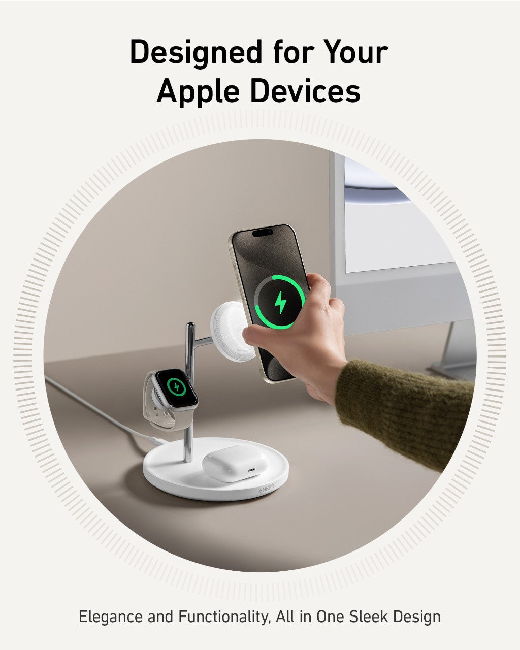 Anker MagGo Wireless Charging Station (3-in-1 Stand, MagSafe)