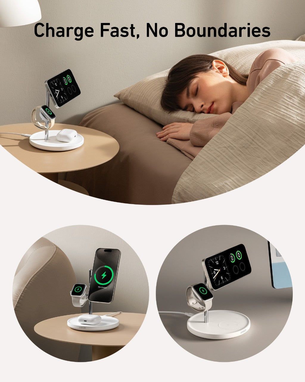 Anker MagGo Wireless Charging Station (3-in-1 Stand, MagSafe)