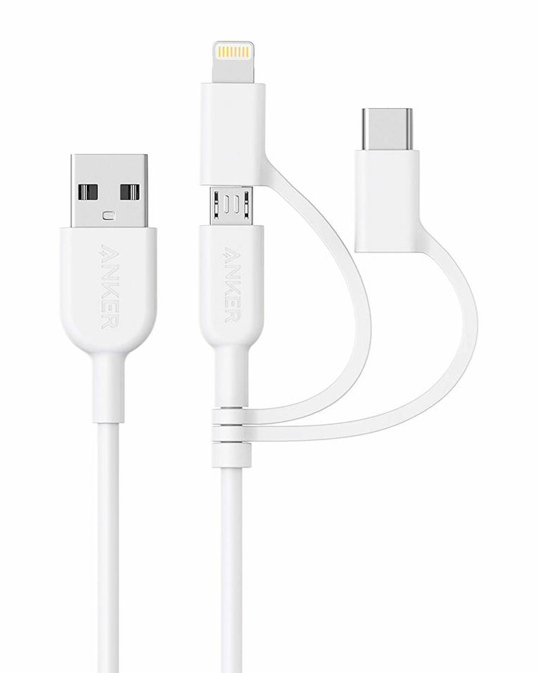 Anker &lt;b&gt;321&lt;/b&gt; USB-A to Lightning Cable (3ft 3-in-1)